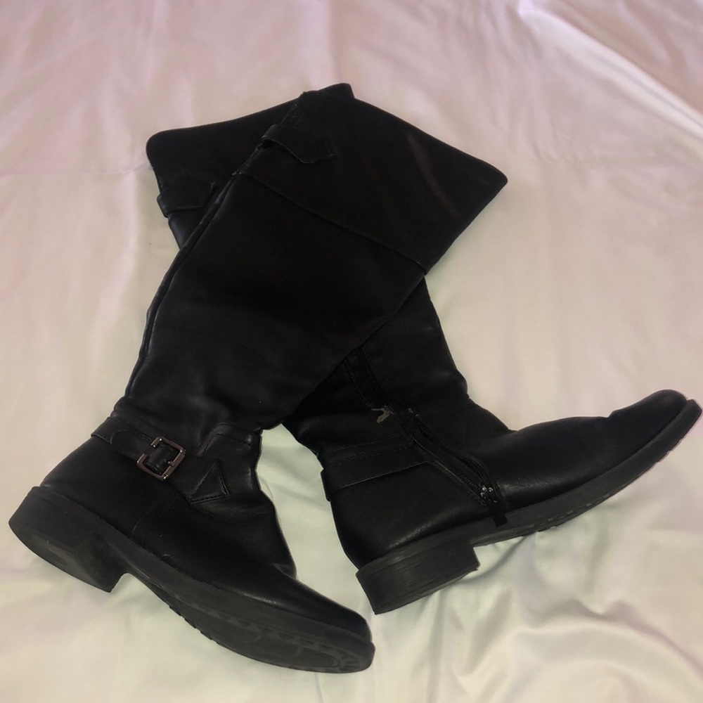 Black Knee High Boots